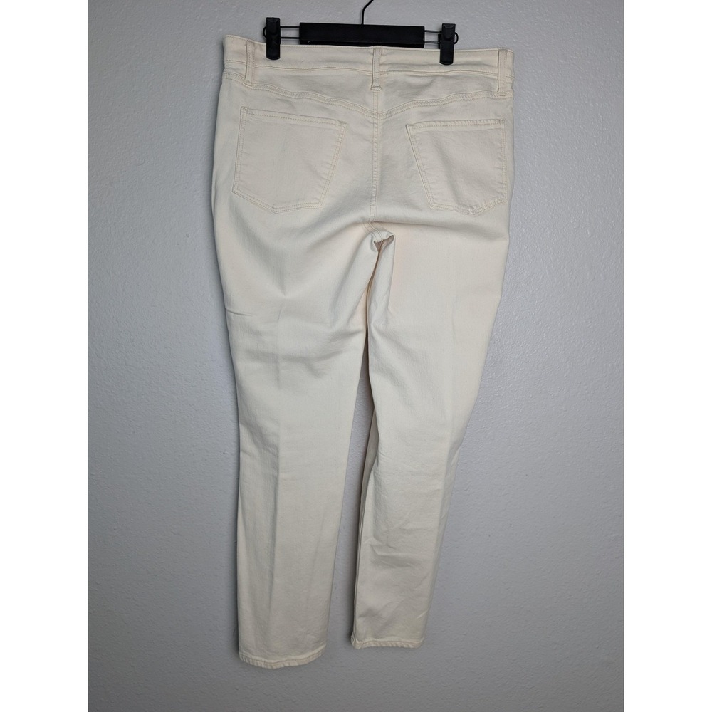 Talbots Slim Ankle Jeans Womens 12 Beige High Rise Stretch Denim Five Pocket - Picture 4 of 9